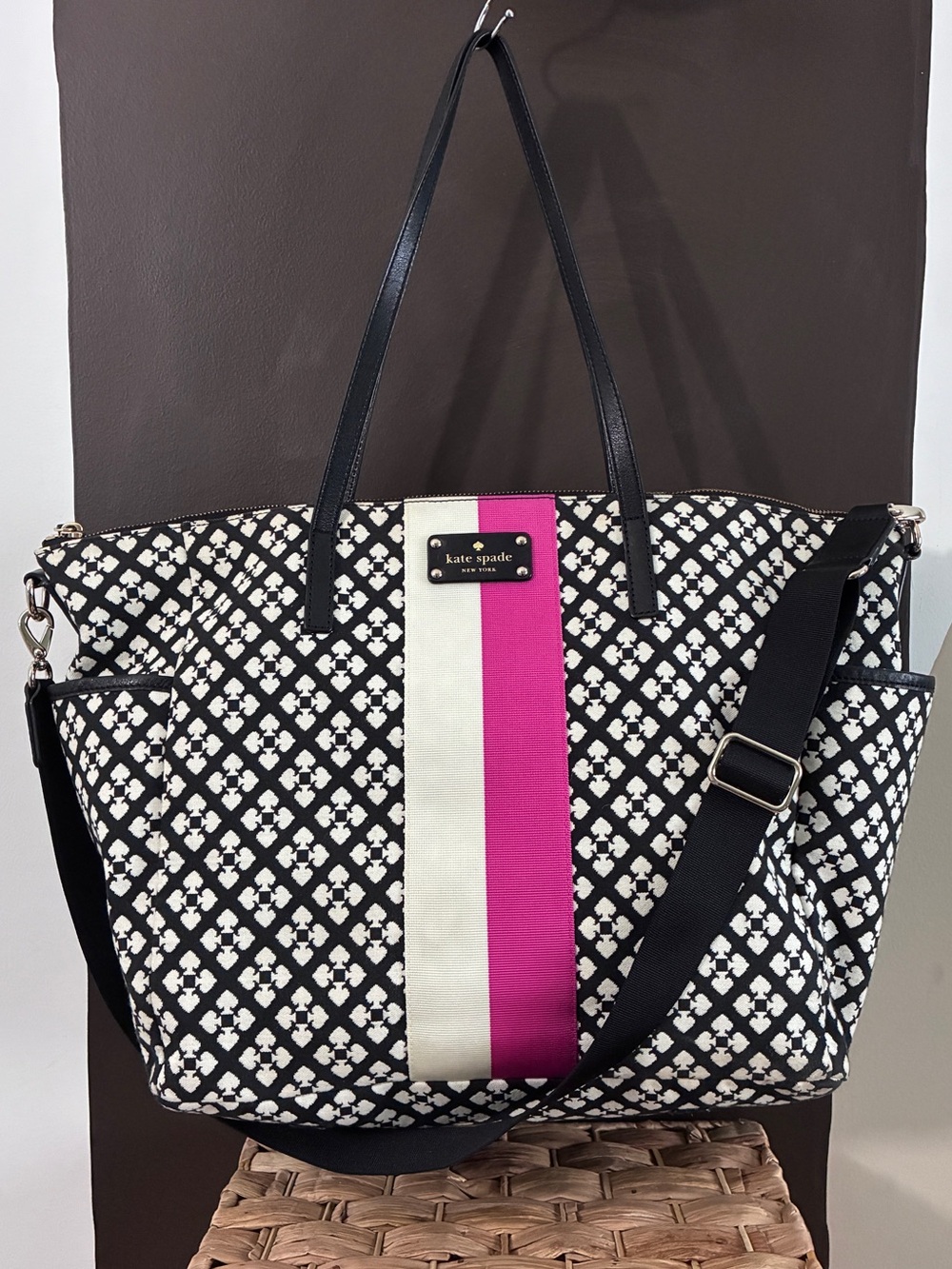 Kate Spade Wellesley Printed Adaira Baby Diaper Bag with Changing Pad